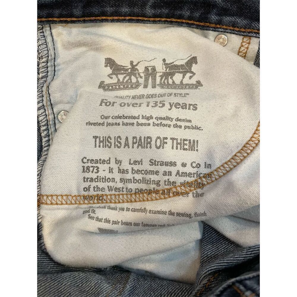 Vintage Levi's Men's 36x30 Blue Denim Jeans Straight Fit Red Tab - Picture 8 of 11